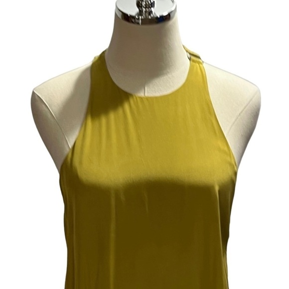 Tibi Eco Yellow Silk Halter Neckline Sleeveless Swingy Dress‎ Sz 2 - Picture 10 of 16